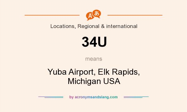 What does 34U mean? It stands for Yuba Airport, Elk Rapids, Michigan USA
