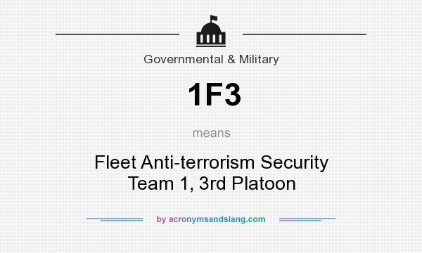 What does 1F3 mean? It stands for Fleet Anti-terrorism Security Team 1, 3rd Platoon