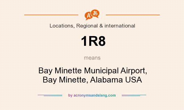 What does 1R8 mean? It stands for Bay Minette Municipal Airport, Bay Minette, Alabama USA