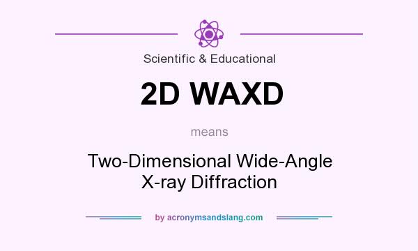 What does 2D WAXD mean? It stands for Two-Dimensional Wide-Angle X-ray Diffraction