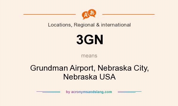 What does 3GN mean? It stands for Grundman Airport, Nebraska City, Nebraska USA