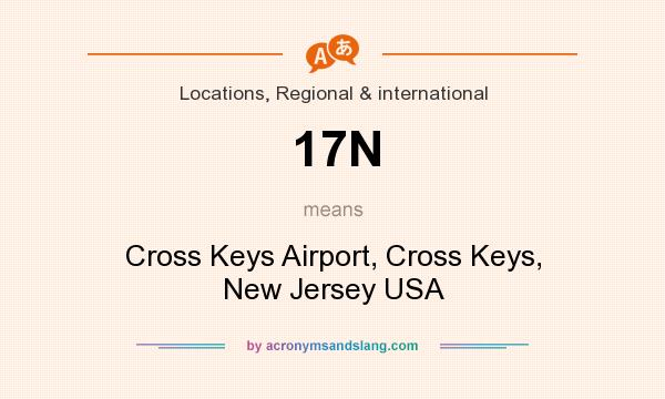 What does 17N mean? It stands for Cross Keys Airport, Cross Keys, New Jersey USA