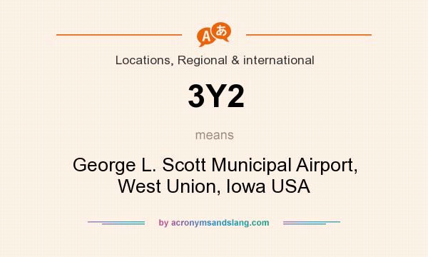 What does 3Y2 mean? It stands for George L. Scott Municipal Airport, West Union, Iowa USA