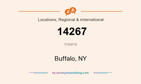 What does 14267 mean? It stands for Buffalo, NY