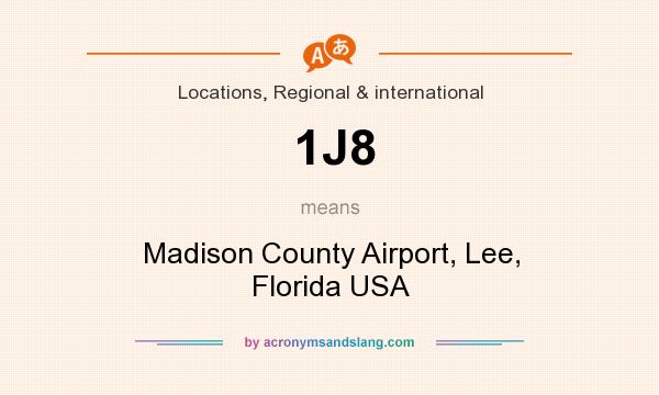 What does 1J8 mean? It stands for Madison County Airport, Lee, Florida USA