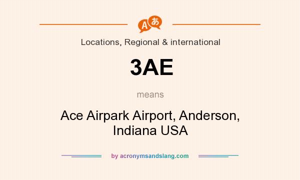 What does 3AE mean? It stands for Ace Airpark Airport, Anderson, Indiana USA