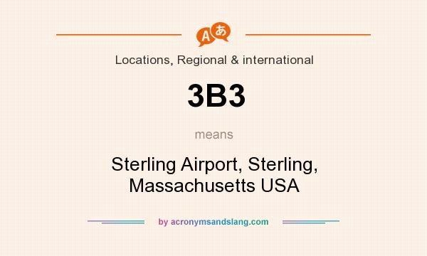 What does 3B3 mean? It stands for Sterling Airport, Sterling, Massachusetts USA