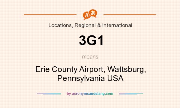 What does 3G1 mean? It stands for Erie County Airport, Wattsburg, Pennsylvania USA