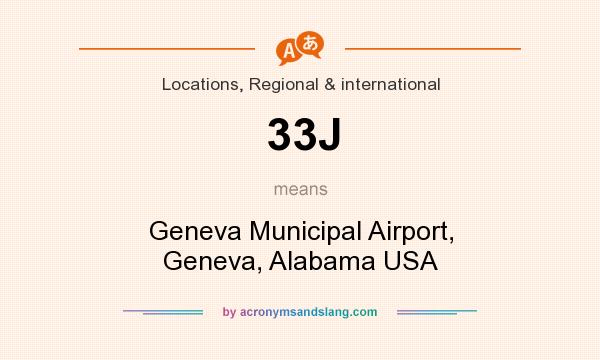 What does 33J mean? It stands for Geneva Municipal Airport, Geneva, Alabama USA
