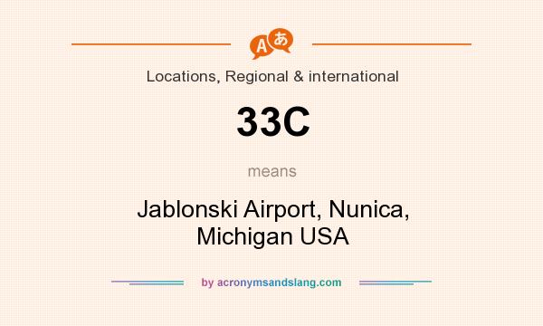 What does 33C mean? It stands for Jablonski Airport, Nunica, Michigan USA