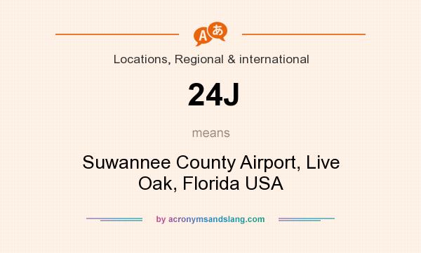 What does 24J mean? It stands for Suwannee County Airport, Live Oak, Florida USA