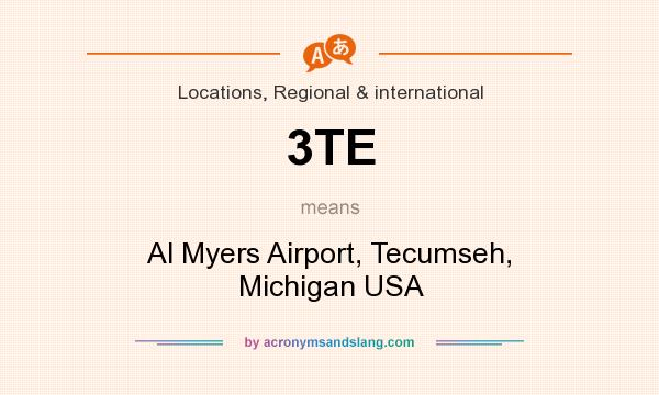 What does 3TE mean? It stands for Al Myers Airport, Tecumseh, Michigan USA
