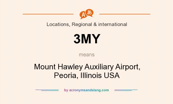 What does 3MY mean? It stands for Mount Hawley Auxiliary Airport, Peoria, Illinois USA