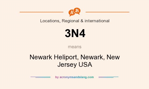 What does 3N4 mean? It stands for Newark Heliport, Newark, New Jersey USA