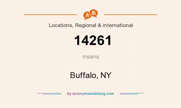 What does 14261 mean? It stands for Buffalo, NY