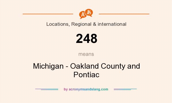 What does 248 mean? It stands for Michigan - Oakland County and Pontiac