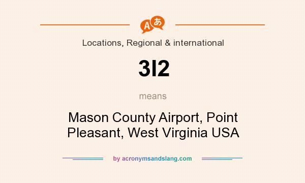 What does 3I2 mean? It stands for Mason County Airport, Point Pleasant, West Virginia USA