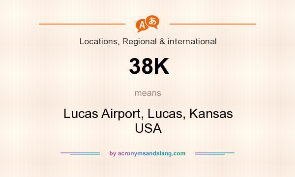 What does 38K mean? It stands for Lucas Airport, Lucas, Kansas USA