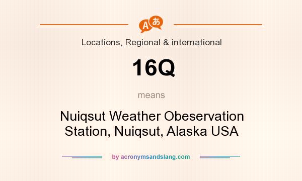 What does 16Q mean? It stands for Nuiqsut Weather Obeservation Station, Nuiqsut, Alaska USA