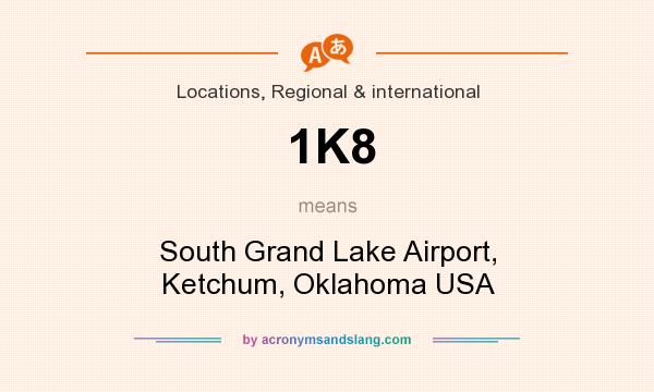 What does 1K8 mean? It stands for South Grand Lake Airport, Ketchum, Oklahoma USA