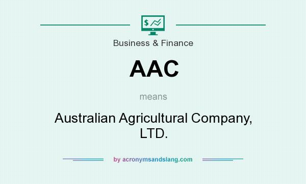 What does AAC mean? It stands for Australian Agricultural Company, LTD.