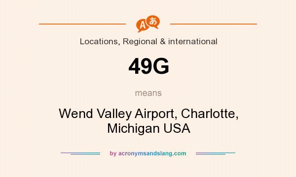 What does 49G mean? It stands for Wend Valley Airport, Charlotte, Michigan USA