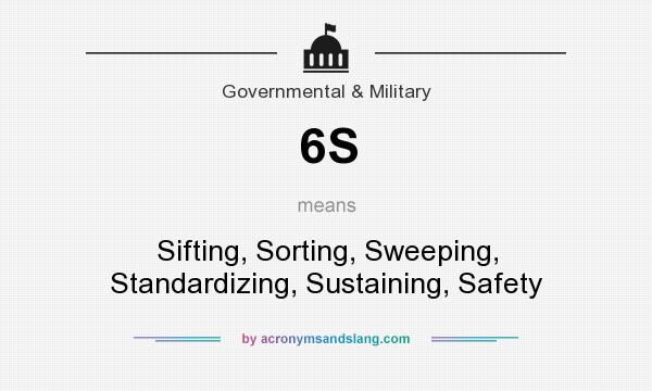 What does 6S mean? It stands for Sifting, Sorting, Sweeping, Standardizing, Sustaining, Safety
