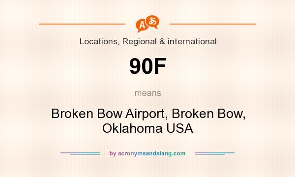 What does 90F mean? It stands for Broken Bow Airport, Broken Bow, Oklahoma USA
