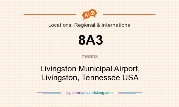 What does 8A3 mean? It stands for Livingston Municipal Airport, Livingston, Tennessee USA