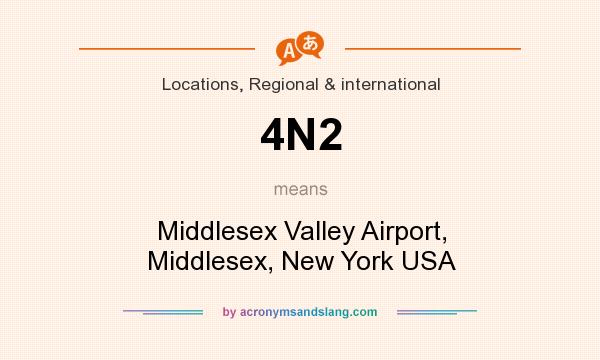 What does 4N2 mean? It stands for Middlesex Valley Airport, Middlesex, New York USA