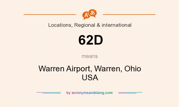 What does 62D mean? It stands for Warren Airport, Warren, Ohio USA