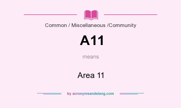 What does A11 mean? It stands for Area 11