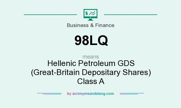 What does 98LQ mean? It stands for Hellenic Petroleum GDS (Great-Britain Depositary Shares) Class A
