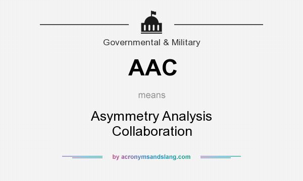 What does AAC mean? It stands for Asymmetry Analysis Collaboration