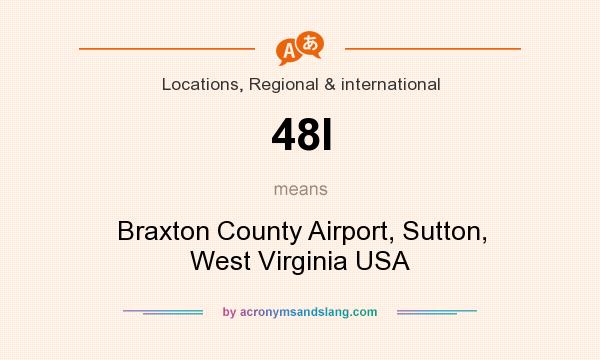 What does 48I mean? It stands for Braxton County Airport, Sutton, West Virginia USA