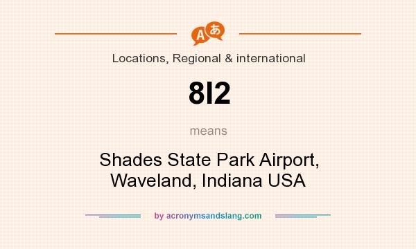 What does 8I2 mean? It stands for Shades State Park Airport, Waveland, Indiana USA