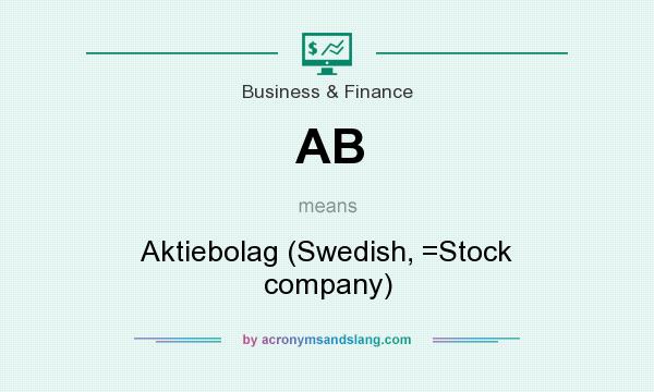 What does AB mean? It stands for Aktiebolag (Swedish, =Stock company)