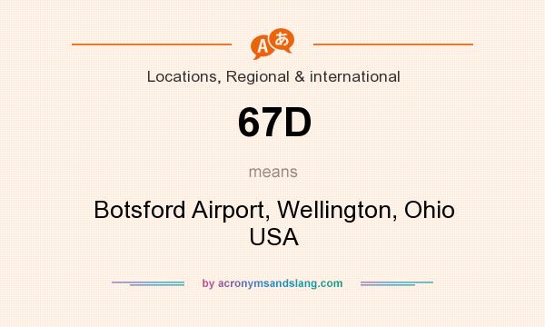What does 67D mean? It stands for Botsford Airport, Wellington, Ohio USA