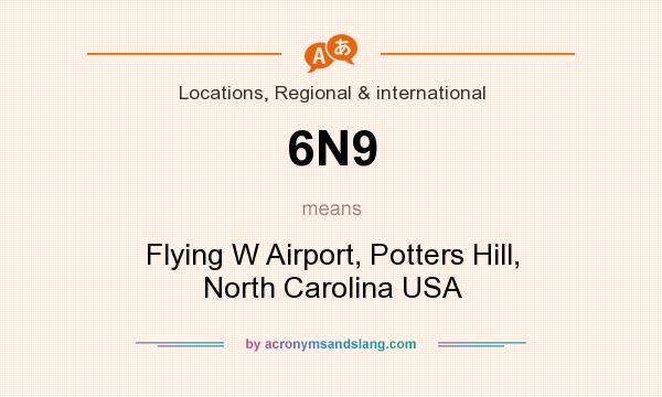 What does 6N9 mean? It stands for Flying W Airport, Potters Hill, North Carolina USA