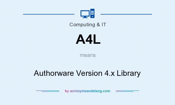 What does A4L mean? It stands for Authorware Version 4.x Library