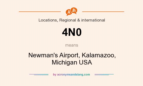 What does 4N0 mean? It stands for Newman`s Airport, Kalamazoo, Michigan USA