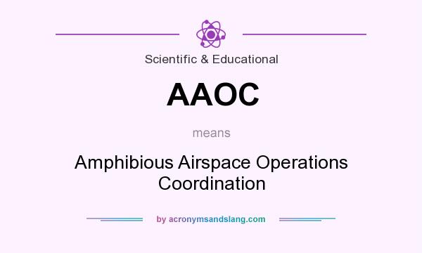What does AAOC mean? It stands for Amphibious Airspace Operations Coordination