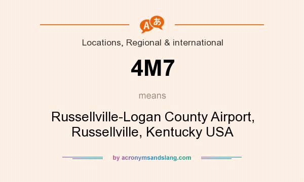What does 4M7 mean? It stands for Russellville-Logan County Airport, Russellville, Kentucky USA