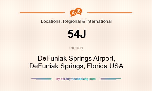 What does 54J mean? It stands for DeFuniak Springs Airport, DeFuniak Springs, Florida USA