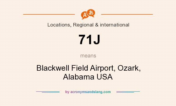 What does 71J mean? It stands for Blackwell Field Airport, Ozark, Alabama USA