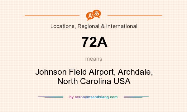 What does 72A mean? It stands for Johnson Field Airport, Archdale, North Carolina USA