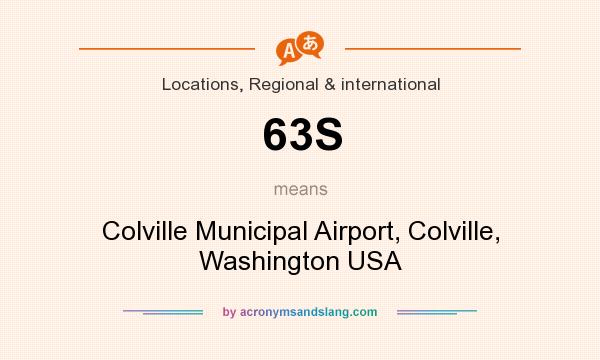 What does 63S mean? It stands for Colville Municipal Airport, Colville, Washington USA