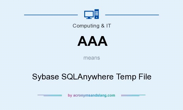 What does AAA mean? It stands for Sybase SQLAnywhere Temp File