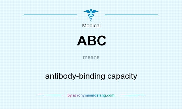 What does ABC mean? It stands for antibody-binding capacity