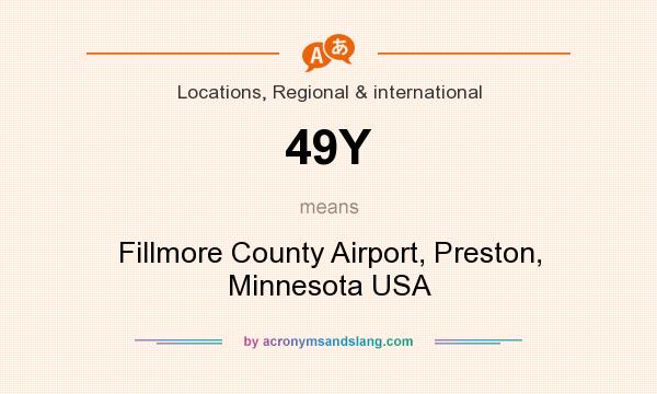 What does 49Y mean? It stands for Fillmore County Airport, Preston, Minnesota USA